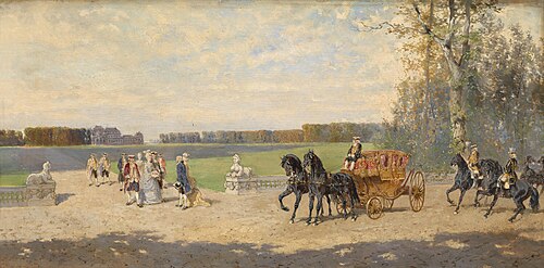 Ausfahrt vor dem Schloss, 1902, Alexander Bensa