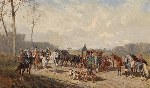 Begegnung beim Ausritt, 1902, Alexander Bensa