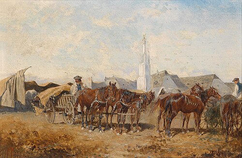 Markttag in Szolnok, 1902, Alexander Bensa