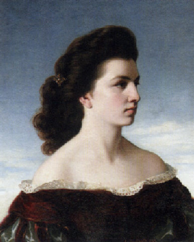 Portrait d'une jeune femme, 1863, Alexandra von Berckholtz