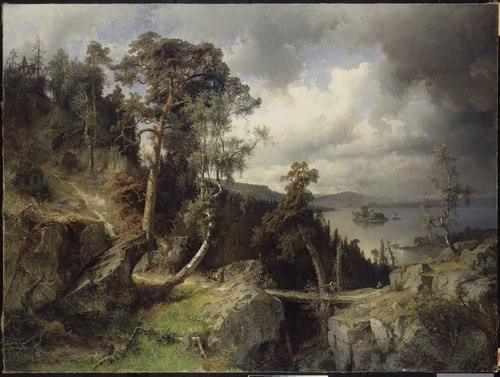 Swedish Landscape. Motif from Kolmården, 1866, Alfred Wahlberg