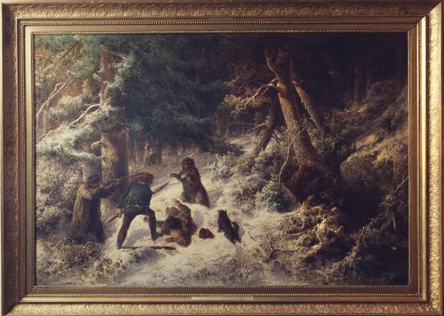Bear-Hunting in the Winter, 1861, Alfred Wahlberg