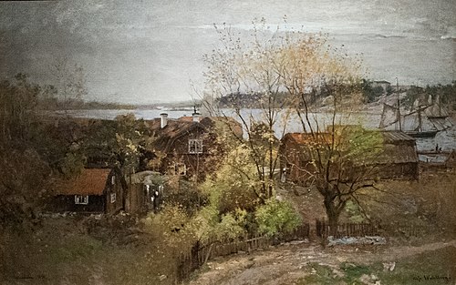 View near Waxholm, 1872, Alfred Wahlberg