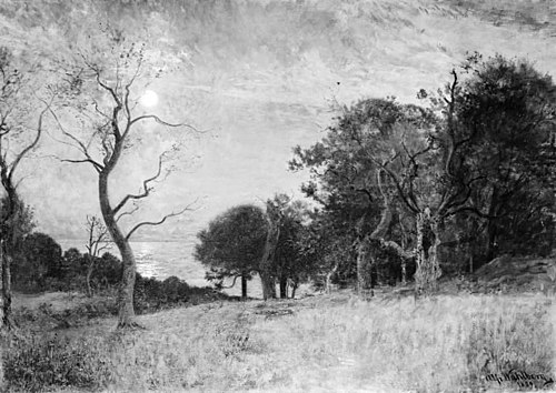 A Moonlit Night by Hallands Väderö, 1889, Alfred Wahlberg