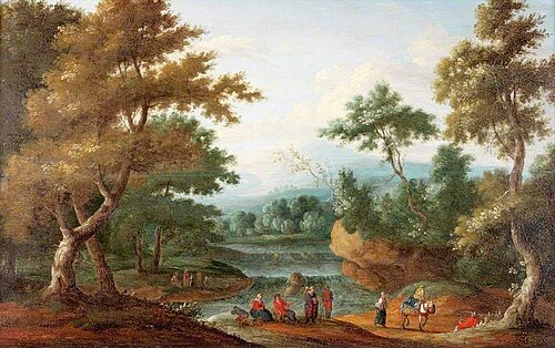 River Scene with Figures, 1700, Adriaen Frans Boudewyns