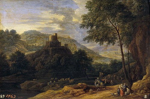 Landscape with Shepherds, 1651, Adriaen Frans Boudewyns