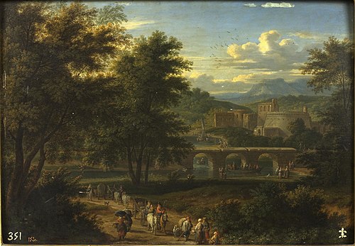 Camino al borde de un río, 1651, Adriaen Frans Boudewyns