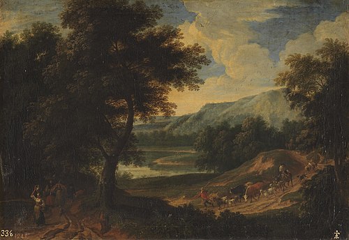 Paisaje con pastores y ganado, 1651, Adriaen Frans Boudewyns