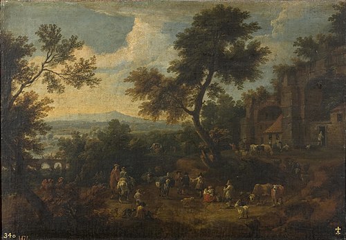 Descanso en el camino, 1651, Adriaen Frans Boudewyns