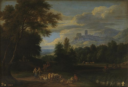 Landscape with Shepherds, 1651, Adriaen Frans Boudewyns