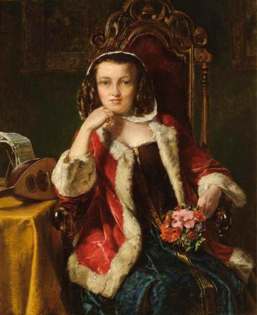 Portrait of a Girl, , Alfred Elmore