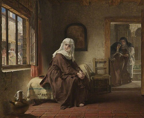 The Novice, 1852, Alfred Elmore