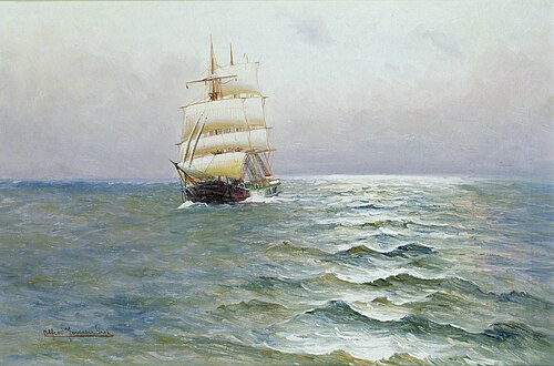 Tall Ship, 1850, Alfred Jensen