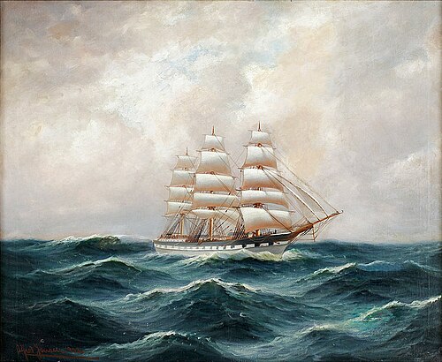Ships motif, 1902, Alfred Jensen