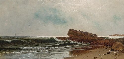The Beach at Naragansett, Looking South, 1871, Alfred Thompson Bricher