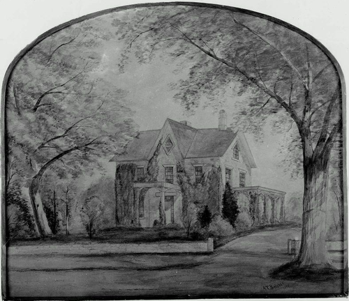 Warren House, Roxbury, 1858, Alfred Thompson Bricher
