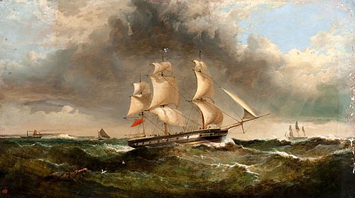Sailing Before a Gale, 1850, Alfred Thompson Bricher