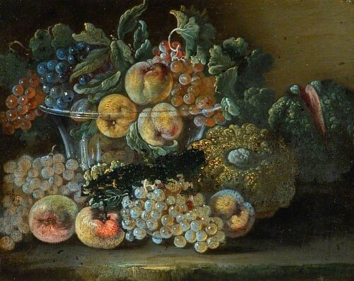 Still Life of Fruit in a Glass Bowl, 1674, Jan Pauwel Gillemans II