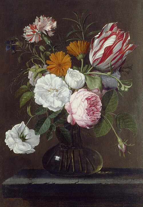 Blumen in Glasvase, 1660, Jan Pauwel Gillemans II