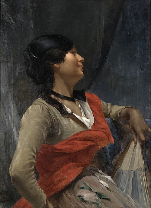 The woman from Seville, 1890, Alfredo Valenzuela Puelma