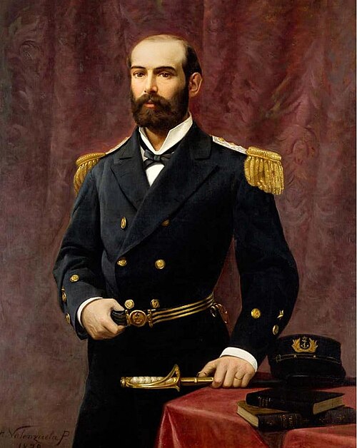 Capitán de Fragata Arturo Prat Chacón, 1879, Alfredo Valenzuela Puelma