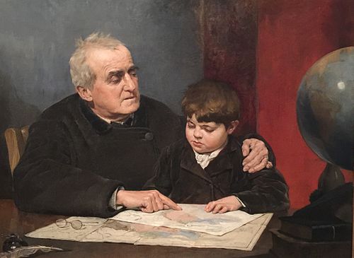 The geography lesson, 1883, Alfredo Valenzuela Puelma
