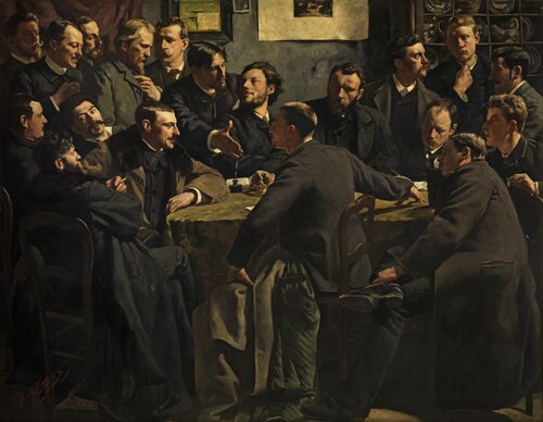 A Session of the Art Society 'Als Ik Kan', 1886, Henry Luyten