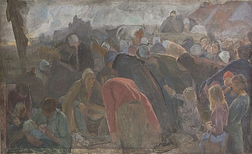 The Flight from Antwerp, 1914, Henry Luyten