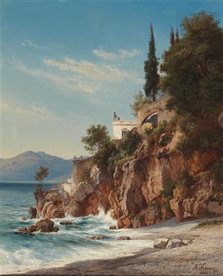 Scene of a Beach near Fiume, , Alois Kirnig