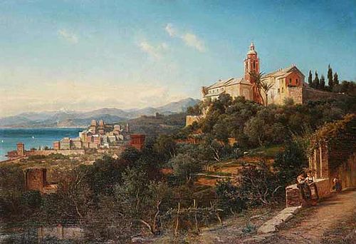 A Seascape (Multedo, Monte Oliveto), 1891, Alois Kirnig