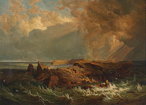 Breaking waves in a rocky coastal landscape, , Alois Kirnig