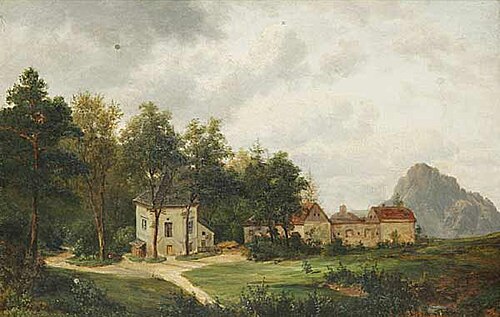 Landscape with Bořeň, 1898, Alois Kirnig