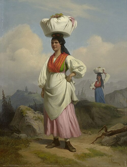 Zwei Frauen in Tracht, , Alois Schönn