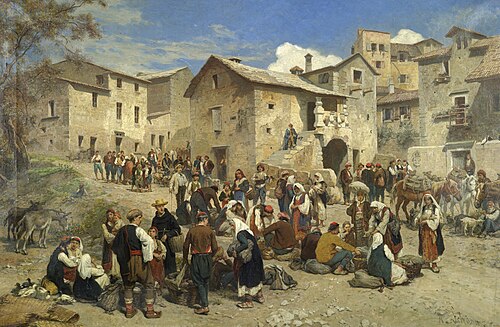 Markt in Sarajewo., 1897, Alois Schönn