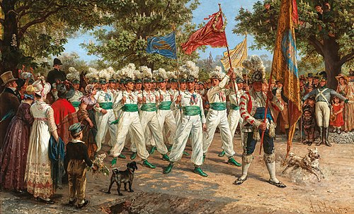 Aufmarsch der Läufer am 1. Mai, 1891, Alois Schönn