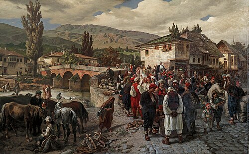 An der lateinischen Brücke in Sarajewo, 1883, Alois Schönn