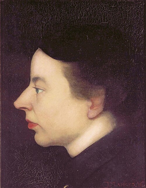 Portrait of Annie Mankes-Zernike, 1916, Jan Mankes