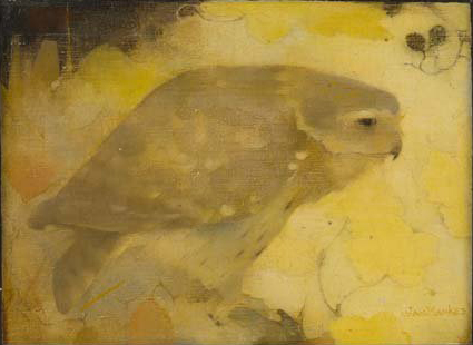 Roofvogeltje op tak, 1911, Jan Mankes