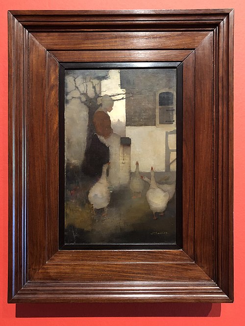 Liesje with geese, 1911, Jan Mankes