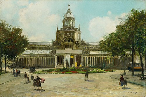 Frederiksplein met Paleis voor Volksvlijt, 1950, Cornelis de Bruin