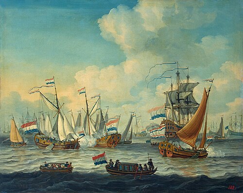 Fleet Manoeuvres Performed in the Usselmeer for Peter I During His Visit to Amsterdam, 1698, Adam Silo
