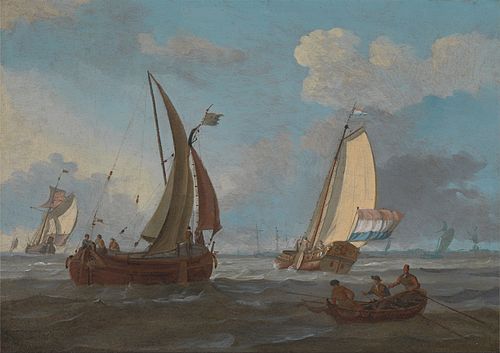 Dutch Shipping off the Low Countries, 1750, Adam Silo