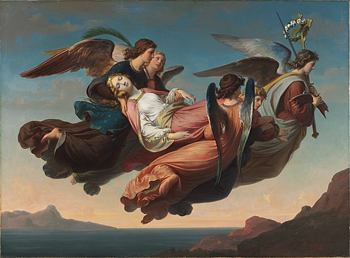 The Miraculous Translation of the Body of Saint Catherine of Alexandria to Sinai, 1860, Karl von Blaas