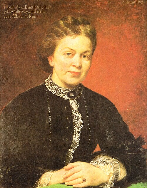 Marie Freifrau von Ebner-Eschenbach, 1873, Karl von Blaas