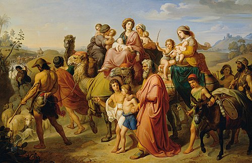 Jacob's homecoming, 1841, Karl von Blaas