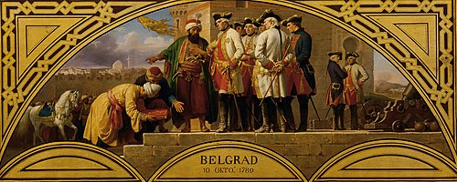 The surrender of Belgrade in 1789, 1868, Karl von Blaas