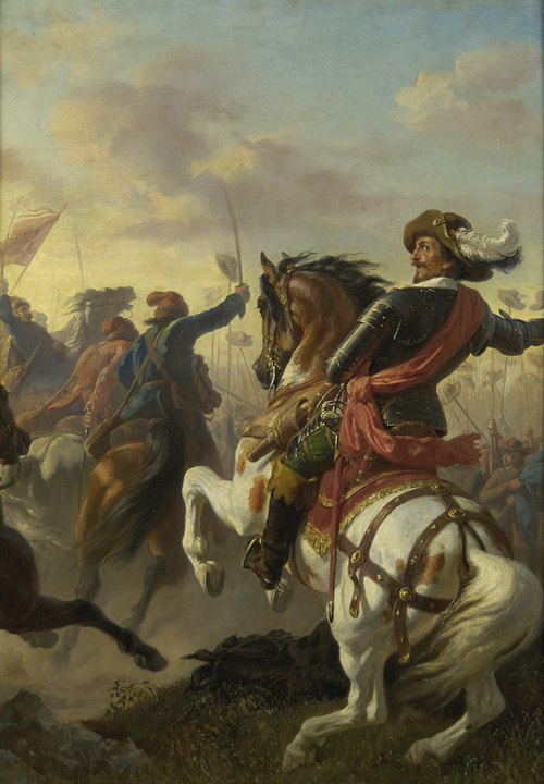 Boucquoi's victory at Zablat (Budweis) 1619, 1866, Karl von Blaas
