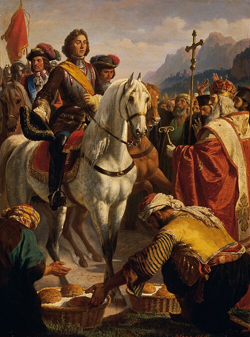 Prince Eugene's march to Bosnia in 1697, 1864, Karl von Blaas