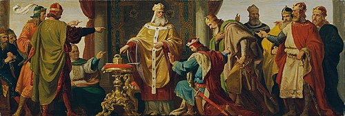 Leopold the Saint rejects the imperial crown, 1860, Karl von Blaas