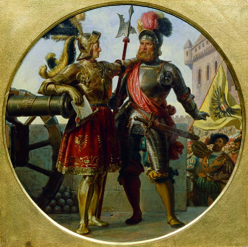 Emperor Maximilian I and Georg von Frundsberg, 1868, Karl von Blaas